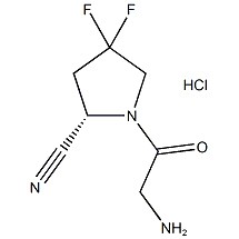 (S)-1-(2-Aminoacetil)-4,4-difluorpirolidīns-2-karbonitrils Trifluoracetāts CAS Nr.:1448440-51-4