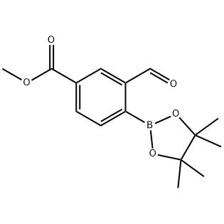 benzoskābe, 3-formil-4-(4,4,5,5-tetrametil-1,3,2-dioksaborolān-2-il)-, Metilestera CAS Nr.: 2271348-22-0
